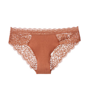 Russian-style Womens Lace-patchwork Embroidered Low-rise Panties Comfortable Breathable Seamless French-inspired Hollowed-out - Product Image 5