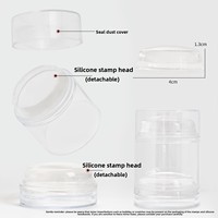 Tampon à ongles géant en silicone, transparent, double face, très adhésif, effaçable à l'alcool, pour manucure et transfert