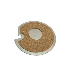 Regali promozionali In Metallo di Forma Rotonda Spazzolato Argento Sottobicchiere In Acciaio Inox Con Apribottiglie - Product Image 4