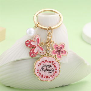 Porte-clés pendentif en métal coeur série fête des mères Niche sac à main étanche haut de gamme cadeau pour maman porte-clés huile goutte à goutte - Product Image 1
