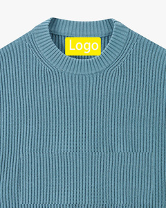 Thấp hơn moq người đàn ông của ngư dân đan mùa đông áo len cotton Crew Neck Jacquard thiết kế sọc mô hình tùy chỉnh Logo dệt kim Jersey - Product Image 4
