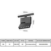 Rail en aluminium à montage magnétique DC48V Système d'éclairage intelligent Design moderne LED Track Light High CRI 90 3000K-6000K CCT Range 3 ans