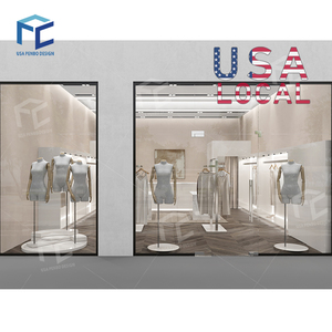 Shopping Mall Retail Store Display Clothing Store Women Dress Display Rack and Cabinet Small Garment <b>Shop</b> Design for Sale - Product Image 5