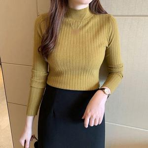 La Nueva Camiseta de Cuello Medio Alto se Combina con un Suéter Fino y un Suéter de Manga Larga - Product Image 5