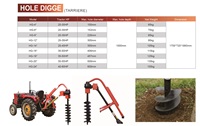 Perceuse de trous de sol à 3 points pour tracteur, entraînée par prise de force, composants d'engrenage de haute précision