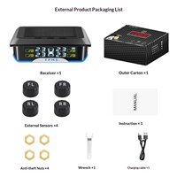 Capteur TPMS universel à énergie solaire, montage sur pare-brise, pression et de la température des,pour toutes les voitures