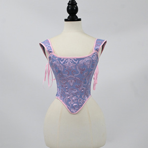 Nuevo Top Tubo de Seda Jacquard Multicolor con Doble Tirante Ajustable para Mujer, Soporte de Busto, Antibacteriano, Talla Mediana - Product Image 6