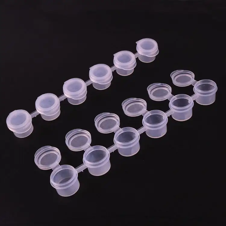 3ml*6 Small Empty Plastic Paint Containers Pots Strip