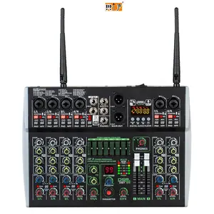 Lx802dsp + 2mic Bt Mixing Console Professionele 8ch Mixer De Audio Profecional Audio Sound Mixer