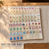 Tuiles de Mahjong Équestres Personnalisées, Jeu de Tuiles de Mahjong Américain sur le Thème des Courses Hippiques, Idéal pour les Cadeaux de Fêtes