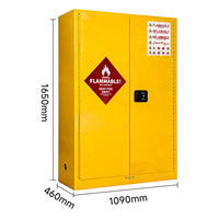 Armoire de stockage de matières dangereuses Cartmay, armoire de sécurité jaune pour produits inflammables et chimiques de 45 gallons