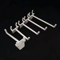 Crochets de présentation murale pour magasins Hookei, crochets de suspension pour supermarchés, crochets de rayonnage en plastique ABS pour panneaux perforés, vente en gros