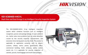 Sistema de Inspección de Seguridad Inteligente por Rayos X Hikvision Subway ISD-SC6040D-H4CVL con IA - Product Image 5