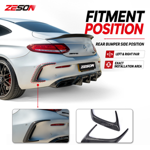 ZESON Aileron arrière en fibre de carbone véritable pour Mercedes Benz Classe C W205 <span class=keywords><strong>C63</strong></span> <span class=keywords><strong>AMG</strong></span> <span class=keywords><strong>Coupé</strong></span> 2015-2018 - Product Image 5