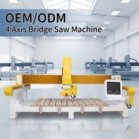 Machine de découpe de marbre à jet d'eau automatique 4+1 axes multi-ponts, technologie italienne, pour la pierre