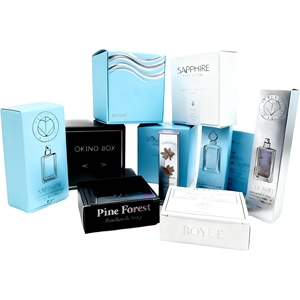 Scatola Personalizzata con Stampa in Lamina Blu per Confezioni Cosmetiche Giapponesi - Product Image 2