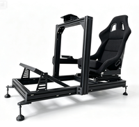 Simulateur de course complet 4080 Motion avec siège, profilés en aluminium, cockpit de simulation réglable pour jeux de course