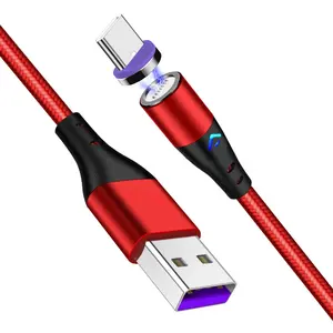 5A супер быстрый зарядный кабель 3in1 Магнитный кабель USB для всех телефонов нейлоновая оплетка 360 градусов вращающийся магнитный USB кабель для передачи данных