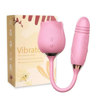 306mm Langer Ergonomischer Vibrator mit 10 Geschwindigkeiten, Zungenstimulator, Klitoris-Sauger, Erweiterungsstab, IPX7 Wasserdicht, Wiederaufladbares Damen-Spielzeug