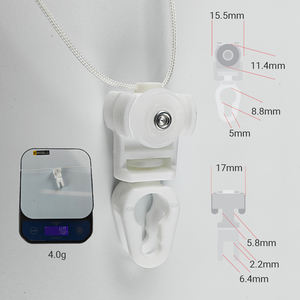 Glissières modernes en plastique silencieuses pour <span class=keywords><strong>rideaux</strong></span> <span class=keywords><strong>à</strong></span> plis ondulés, pour systèmes de rails de stores et <span class=keywords><strong>rideaux</strong></span> - Product Image 3