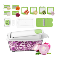 Hachoir à légumes manuel multifonctionnel Mandoline Coupeur de cuisine en plastique écologique pour oignons Prix d'usine