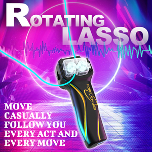 猫和狗的户外运动玩具 LED 发光塑料绳发射器 旋转套索发射器带霓虹蓝绳 - Product Image 1