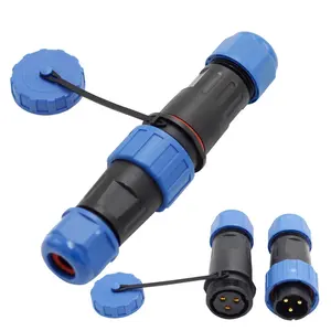 Ld20 Ip68 Waterdichte Connector Mannelijke Plug & Female Socket 2 3 4 5 6 7 Pins Panel Mount Draad Kabel Connector Luchtvaart Stekker Een Set