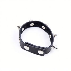 Anillo de Cuero con Púas y Remaches para Pene, Jaula para Pene, Potenciador de Erección Masculina, Estirador de Bolas Gay, Correa de Bondage, Marca OEM Modelo 210000025 - Product Image 4