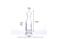 Nouvel Arrivage – Flacon de Parfum Vide en Verre Transparent 50ml, Forme Élégante, Col à Clip, pour Décoration d'Intérieur et Emballage Cosmétique avec Bouchon