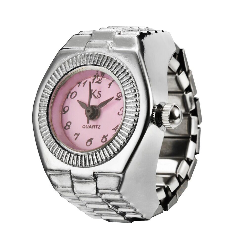 Hiphop Retro Quartz Ring Watch - Unisex Fashion Accessory