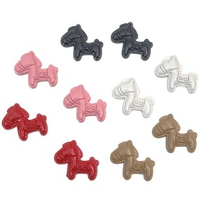 Accesorios de joyería DIY, dijes de resina con forma de caballo de 5.5 cm para pinzas de pelo, fundas de teléfono, imanes de nevera, regalo. - Product Image 5