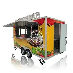 2024小吃拖车餐饮汽车冰淇淋售货移动卡车食品车食品拖车设备齐全