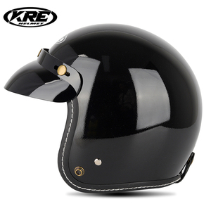 <span class=keywords><strong>Casque</strong></span> de <span class=keywords><strong>moto</strong></span> KRE vintage 3/4 ouvert <span class=keywords><strong>homologué</strong></span> DOT avec visière bulle et lunettes de protection - Product Image 6