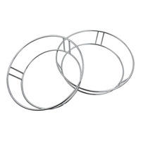 Étagère à casseroles en acier inoxydable double couche Yolecen avec étagère de rangement à tubes creux pour une utilisation en cuisine - pour les hôtels et la cuisine chinoise