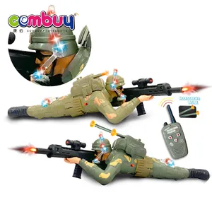 Lighting sound remote control military crawling soldier toy