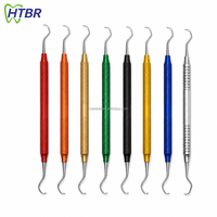Kit de Curettes Parodontales en Acier Inoxydable avec Manche Coloré pour Instrumentation Manuelle Dentaire