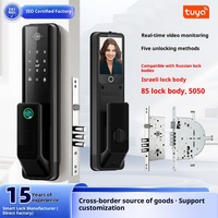 Nuevo Cerradura Inteligente de Huella Dactilar Totalmente Automática de Estilo Chino con Cuerpos de Cerradura Rusos/Israelíes y Cámara de Mirilla Inteligente Tuya G2