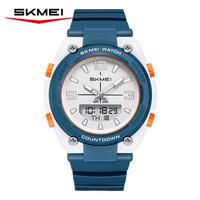 Jam Tangan SKMEI 2796 Trendy Dynamic Student Dual Display Multifungsi Tahan Air Olahraga Outdoor Pria Quartz Digital