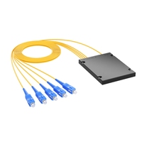 Divisor PLC Tipo Caja ABS 1x4 SC/UPC de Baja Pérdida de Inserción para Equipos de Red FTTH FTTX