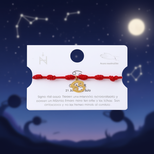 Bracelet porte-bonheur Cancer en acier inoxydable plaqué or avec cordon rouge, bijou unisexe tendance, accessoire de festival - Product Image 2