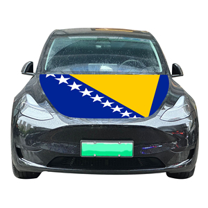 Bosnie-Herzégovine National Couverture de capot de <span class=keywords><strong>voiture</strong></span> Drapeau Couverture de moteur de <span class=keywords><strong>voiture</strong></span> Drapeau Vente en gros Usine personnalisée Vente directe - Product Image 3