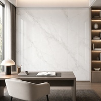 Plaque PVC UV WYRAX Effet Marbre Onyx Blanc pour Mur de Fond TV d'Appartement 1220x2440mm 2.8mm Facile à Nettoyer Revêtement Intérieur
