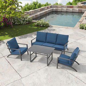 Design moderno in alluminio Veranda Set di <span class=keywords><strong>mobili</strong></span> <span class=keywords><strong>per</strong></span> giardino esterno divani venditore caldo <span class=keywords><strong>per</strong></span> Patio terrazza balcone cortile Hotel - Product Image 2