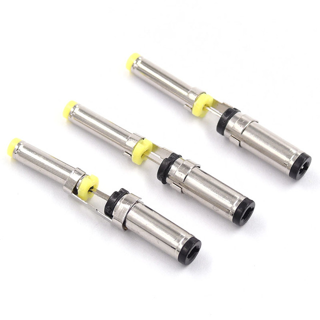 Black DC Plug Tuning Fork Male to Male Welding Wire Adapter DC5.5*2.5mm to 4.0*1.7mm for Power Application