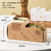 Boîte coréenne personnalisée pour chien de maïs Sandwich coulissant biodégradable Déjeuner Hot Dog Roll Burrito Box pour magasin