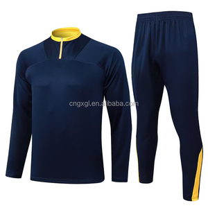 Vente en gros survêtement de football personnalisé à demi-fermeture éclair maillot à manches longues jogging vêtements de sport hommes enfants jeunes survêtement d'entraînement de l'équipe de football - Product Image 1