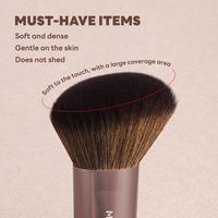 Kuas Makeup Profesional MAANGE Grosir Label Pribadi Kuas Tunggal untuk Bedak Tabur, Foundation Cair, dan Blush