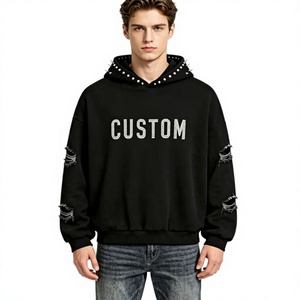 Sudadera con Capucha Personalizada al por Mayor, 400gsm, Felpa de Algodón, Estilo Urbano Holgado, para Minoristas Estadounidenses, Logotipo con Impresión Puff - Product Image 1