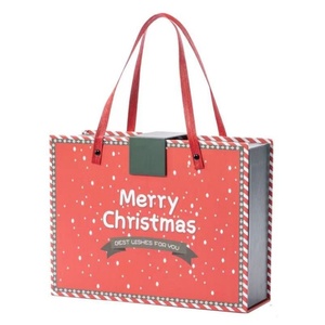 Custom Fashion Luxury Portable Merry Christmas Packaging Paper <b>Magnetic</b> Hardcover <b>Gift</b> <b>Box</b> - Product Image 1