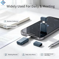 Enregistreur audio numérique C32 Type-C avec activation vocale, transcription et traduction IA, connexion OTG, en plastique, WAV, 8-256 Go